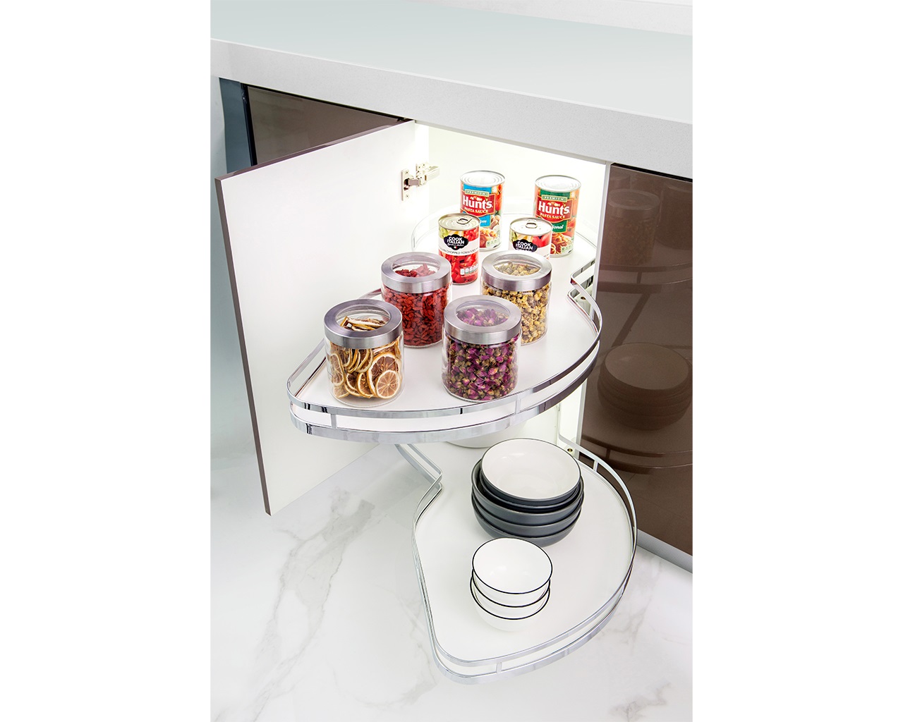 Поворотная полка Firmax Smartline в угловую базу 900 мм, правая. Рис. 1