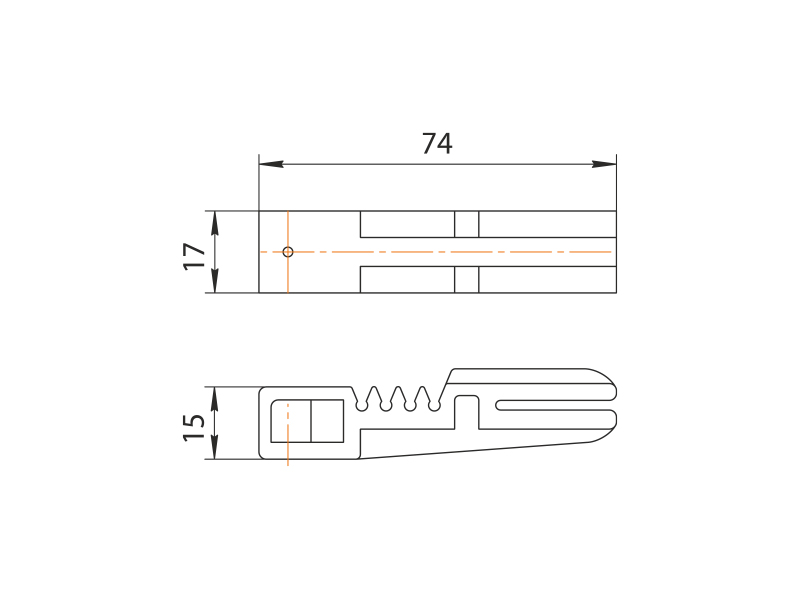 Прищепка сетчатой корзины, белая. Рис. 2