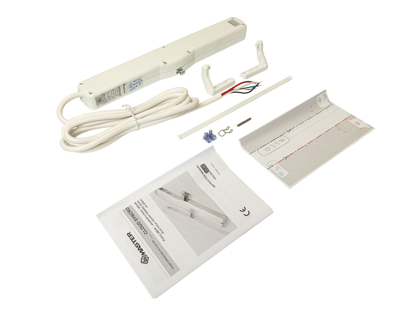 Привод автоматический цепной CLOUD SYNCRO 230В, 300Н, 100/200/400 мм., белый (крепление цепи отдельно)