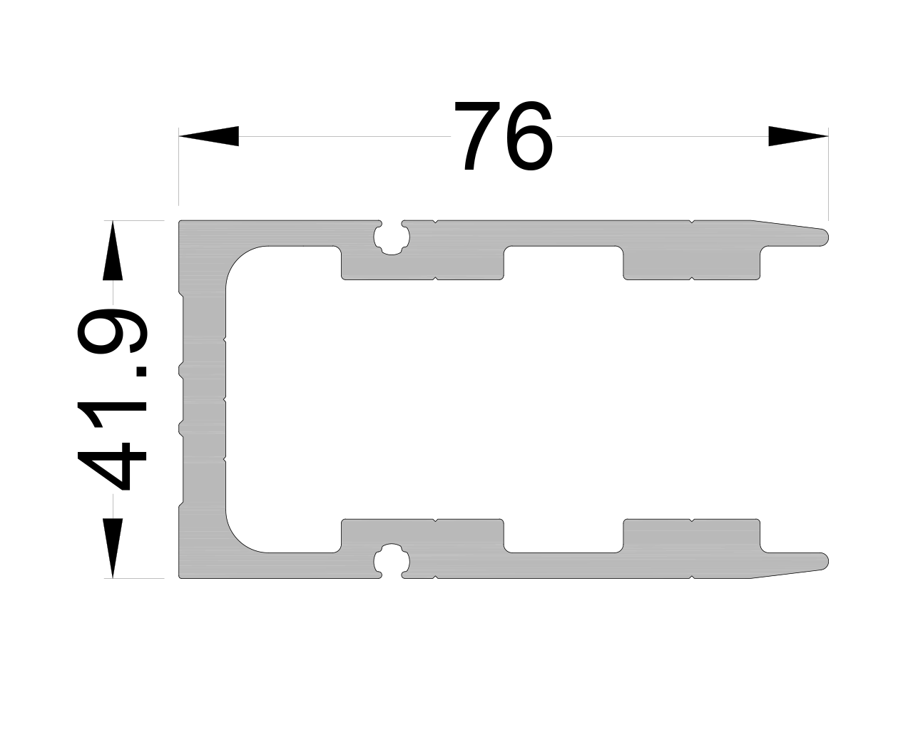Профиль F50 Т- Соединителя усиленный ALUMARK , 3м неокрашенный. Рис. 1 Профиль F50 Т- Соединителя усиленный ALUMARK , 3м неокрашенный. Рис. 1
