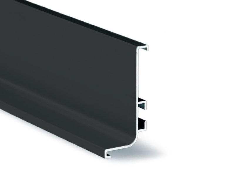 Профиль GOLA Alphalux Г-образный для нижних баз L=4.1м., алюминий черный. Рис. 1