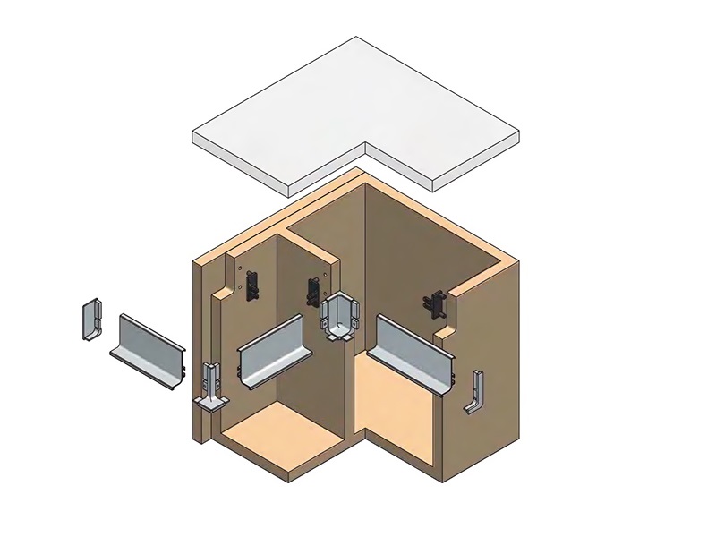 Профиль GOLA Alphalux Г-образный для нижних баз L=4.1м., алюминий черный. Рис. 3