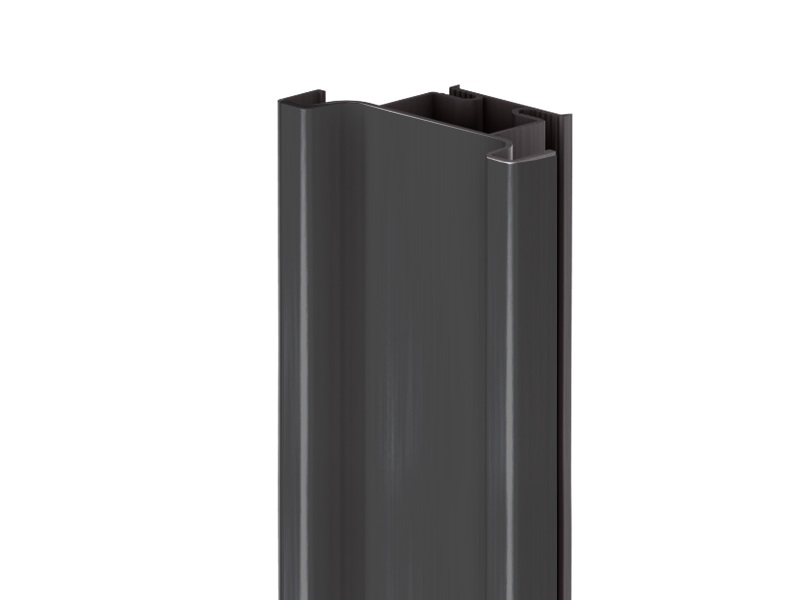 Профиль GOLA Alphalux вертикальный средний(для шкафов из ДСП=16мм) L=4.5м., алюминий черный. Рис. 1