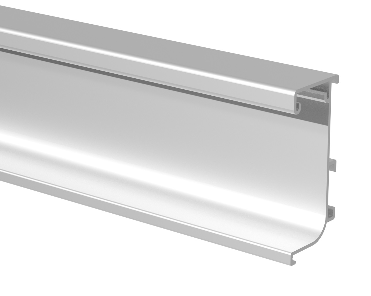 Профиль GOLA FIRMAX L-образный для нижних баз с пазом д/светодиодной ленты, L=4200mm, алюминий белый