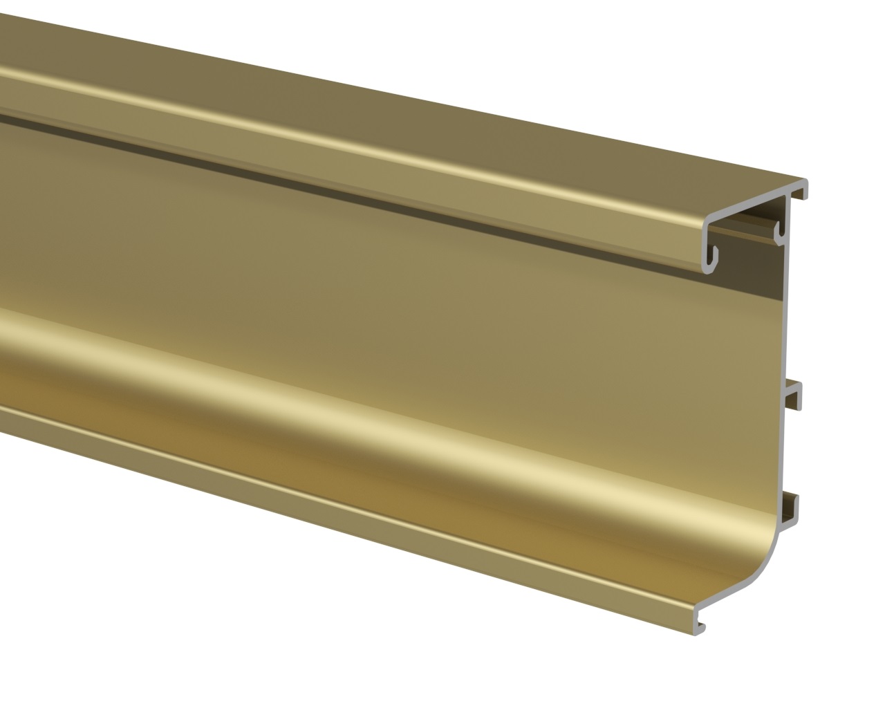 Профиль GOLA FIRMAX L-образный для нижних баз с пазом д/светодиодной ленты, L=4200mm, алюминий золото