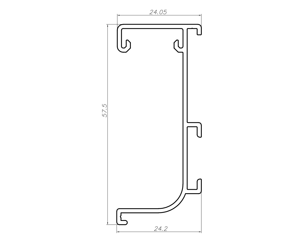 Профиль GOLA FIRMAX L-образный для нижних баз с пазом д/светодиодной ленты, L=4200mm, алюминий золото. Рис. 2