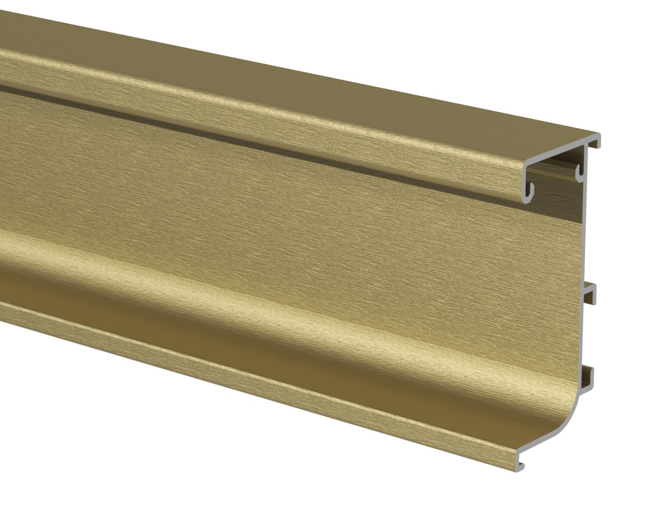 Профиль GOLA FIRMAX L-образный для нижних баз с пазом д/светодиодной ленты, L=4200mm, алюминий золото браш. Рис. 1 Профиль GOLA FIRMAX L-образный для нижних баз с пазом д/светодиодной ленты, L=4200mm, алюминий золото браш. Рис. 1