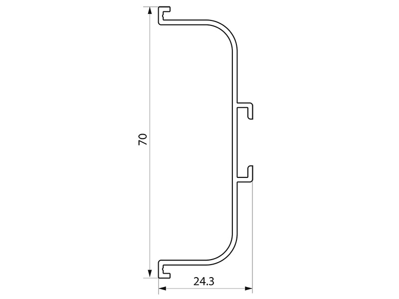 Профиль GOLA FIRMAX П-образный для нижних баз L=4200mm, алюминий шампань. Рис. 2 Профиль GOLA FIRMAX П-образный для нижних баз L=4200mm, алюминий шампань. Рис. 2