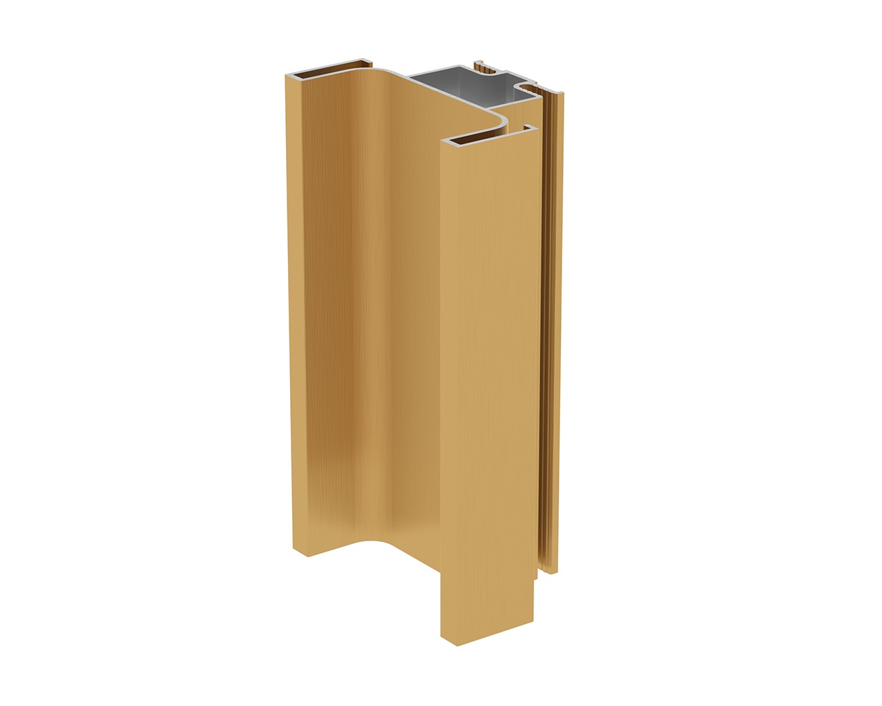 Профиль GOLA FIRMAX вертикальный средний L=3000mm, алюминий золото браш. Рис. 1