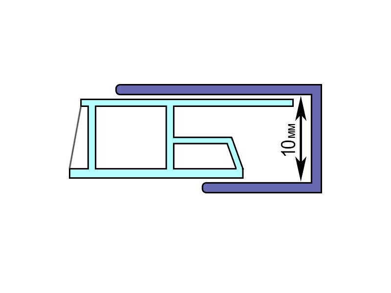 Профиль (L) начальный Bauset TPL 27х20мм белый 6,0 м. Рис. 3