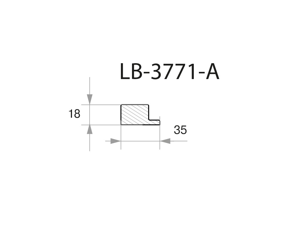Профиль МДФ AGT LB-3771-A 18*35*2800 мм, дуб акра 3042. Рис. 2 Профиль МДФ AGT LB-3771-A 18*35*2800 мм, дуб акра 3042. Рис. 2