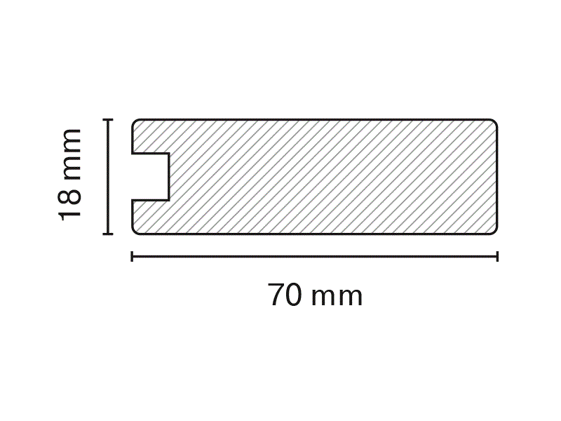 Профиль MP-1018 МДФ AGT SUPRAMAT 18*70*2800 мм, супермат, серый дельфин 3023. Рис. 2