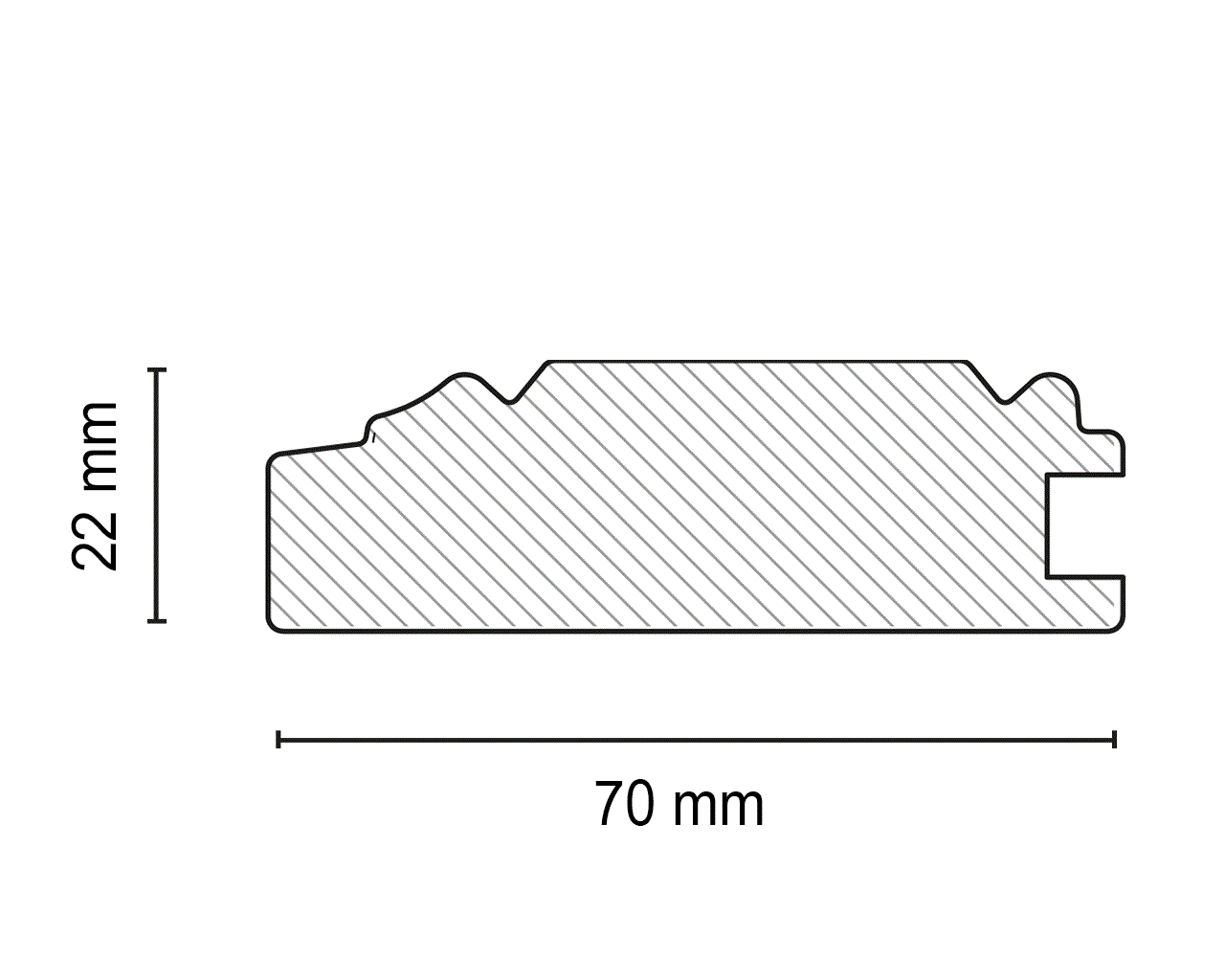 Профиль MP-5174 МДФ AGT SUPRAMAT 22*70*2800 мм, супермат, серый лед 3021. Рис. 2