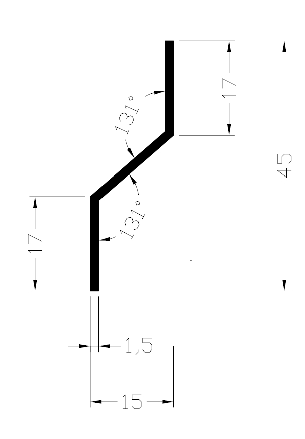 Профиль Z АЛЮСТАРТ, длина 6 м, алюминий, неокрашенный. Рис. 2