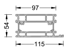 Профиль цоколя ALUMARK 115/97 мм 6м Неокрашенный. Рис. 1 Профиль цоколя ALUMARK 115/97 мм 6м Неокрашенный. Рис. 1