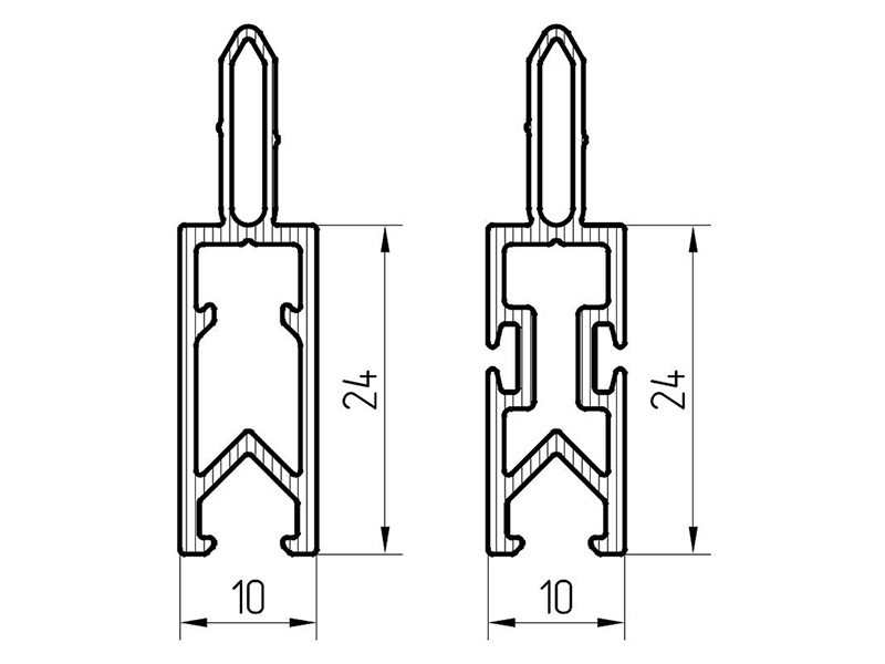 Профиль термомоста (5,8м) 24мм. (F50.0906S). Рис. 1 Профиль термомоста (5,8м) 24мм. (F50.0906S). Рис. 1