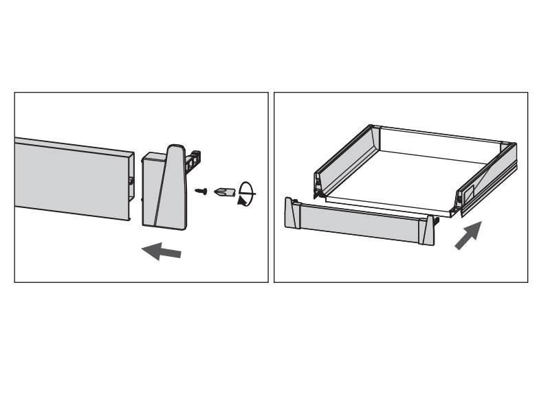Профиль для передней панели внутреннего ящика Dragon Box. L=1100 мм. серая (алюминий). Рис. 3 Профиль для передней панели внутреннего ящика Dragon Box. L=1100 мм. серая (алюминий). Рис. 3