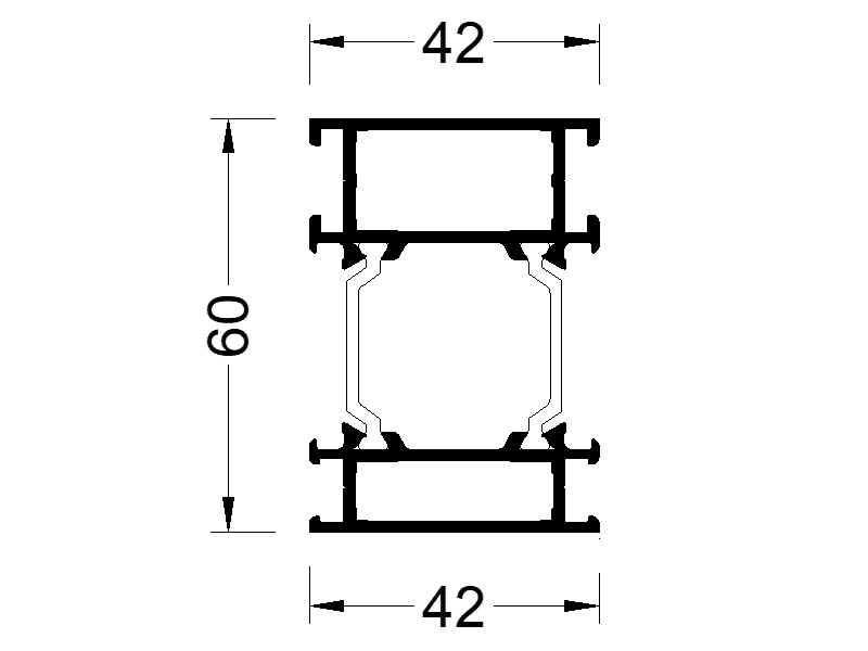 Профиль доборный оконной рамы ALUMARK 42/42 мм 6м RAL9016. Рис. 1