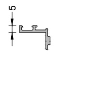 Профиль дополнит. для вставки двери/окна в фасад ALUMARK 6м неокрас. Рис. 2 Профиль дополнит. для вставки двери/окна в фасад ALUMARK 6м неокрас. Рис. 2