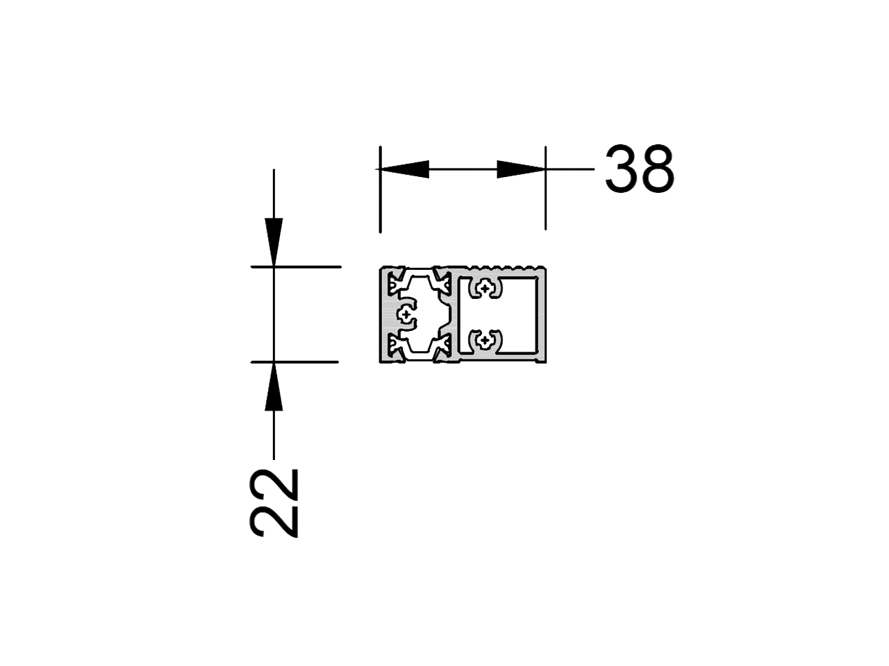 Профиль дверного порога ALUMARK 38/22мм 6м Белый RAL9016. Рис. 1 Профиль дверного порога ALUMARK 38/22мм 6м Белый RAL9016. Рис. 1