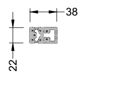 Профиль дверного порога ALUMARK 38/22мм 6м Неокрашенный. Рис. 1 Профиль дверного порога ALUMARK 38/22мм 6м Неокрашенный. Рис. 1