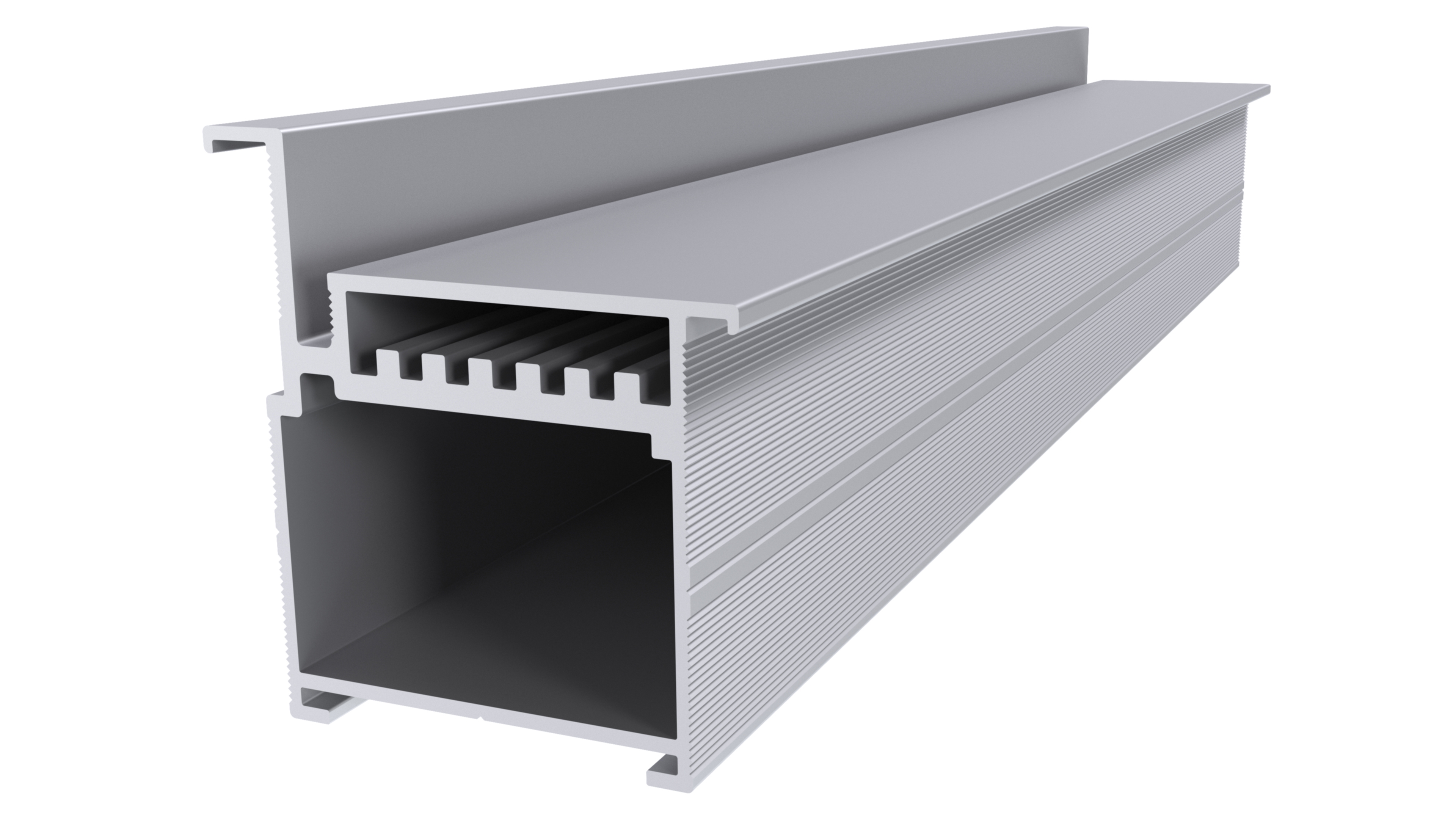 Профиль дверной коробки 4042, алюминий, L=5100 мм, анодированный серебрянный. Рис. 1