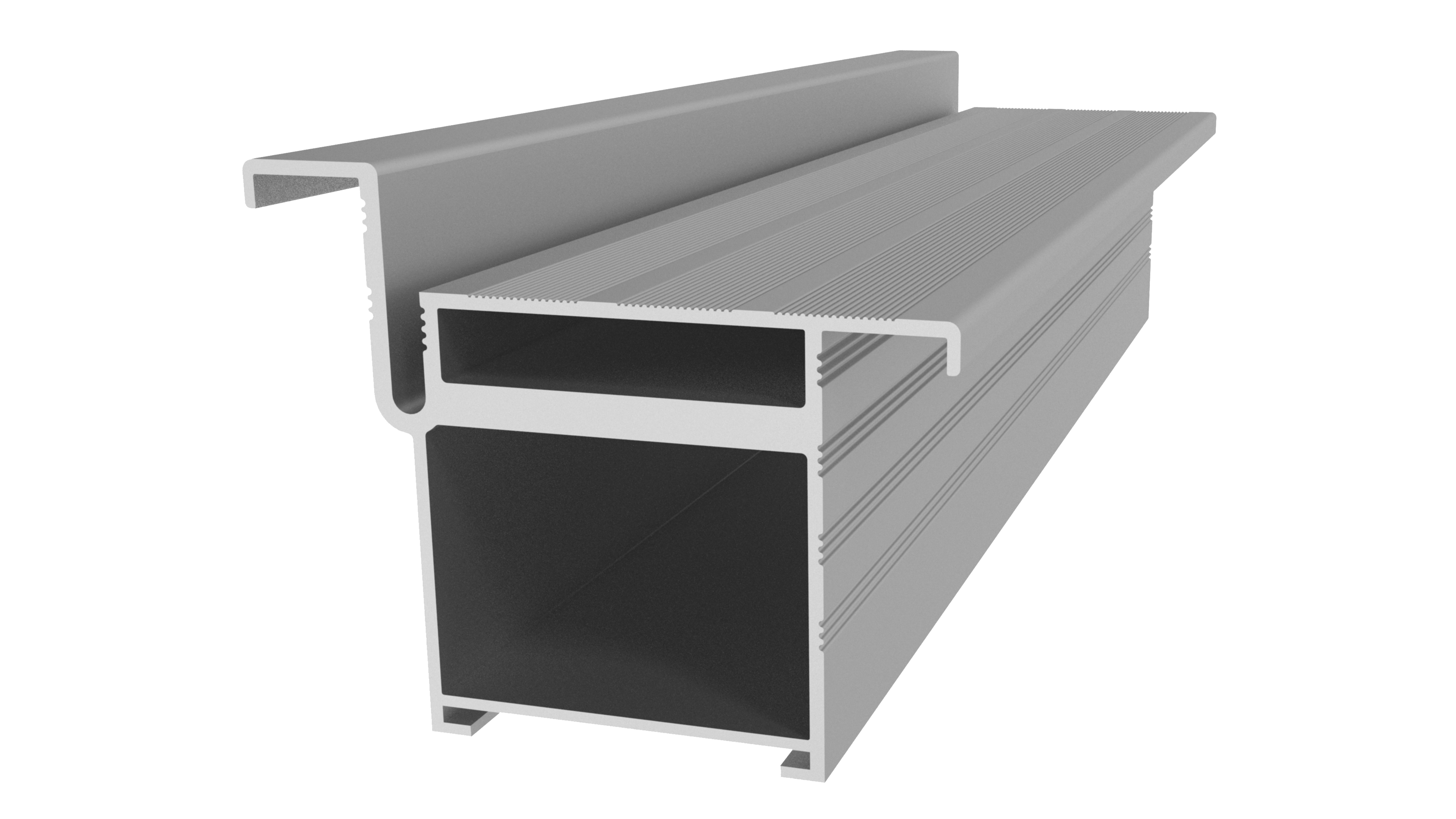 Профиль дверной коробки КС75, алюминий, L=5100 мм, анодированный серебрянный. Рис. 1