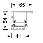 Профиль дверной рамы наружного открывания ALUMARK 41/65 мм 6.5м Неокрашенный. Рис. 1 Профиль дверной рамы наружного открывания ALUMARK 41/65 мм 6.5м Неокрашенный. Рис. 1