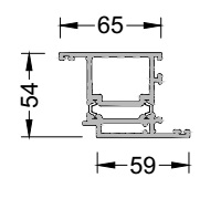 Профиль дверной створки Z ALUMARK 59/65 мм 6.5м Белый RAL9016. Рис. 1 Профиль дверной створки Z ALUMARK 59/65 мм 6.5м Белый RAL9016. Рис. 1