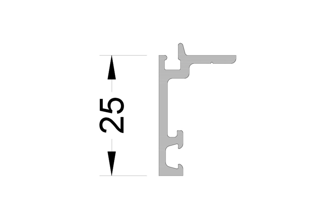 Профиль фальца ALUMARK 25 мм 6м Белый RAL9016. Рис. 1
