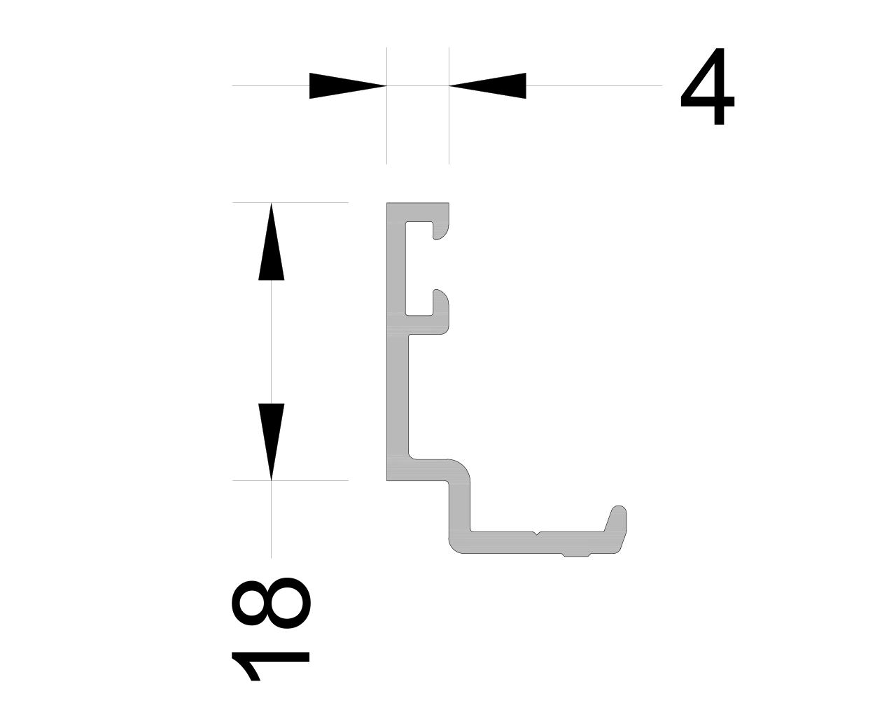 Профиль фальца ALUMARK 6м RAL9016. Рис. 1