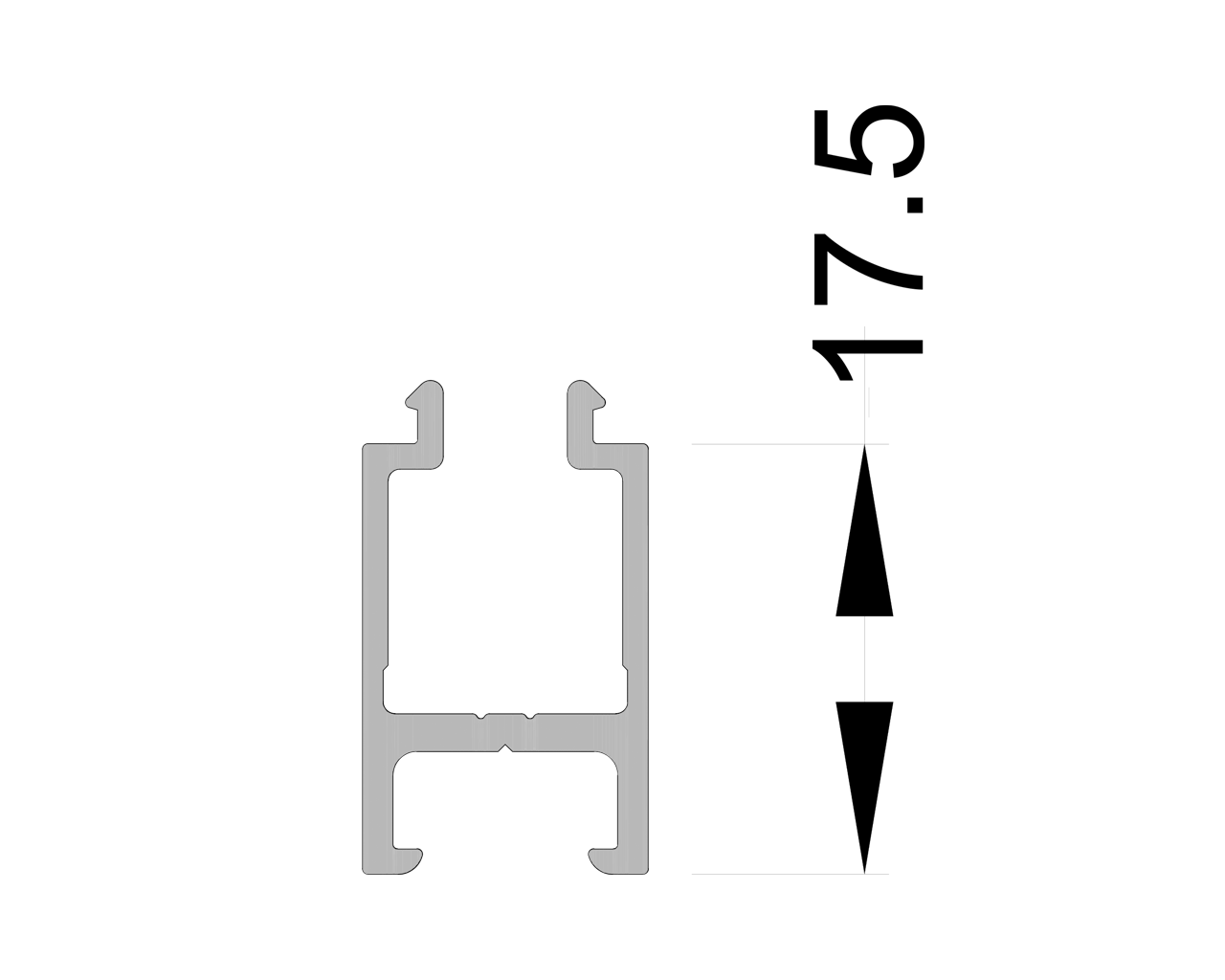 Профиль фасадный дополнительный ALUMARK (с вертикальным и горизонтальным изломом) 17,5 мм 6м Белый RAL9016. Рис. 1 Профиль фасадный дополнительный ALUMARK (с вертикальным и горизонтальным изломом) 17,5 мм 6м Белый RAL9016. Рис. 1