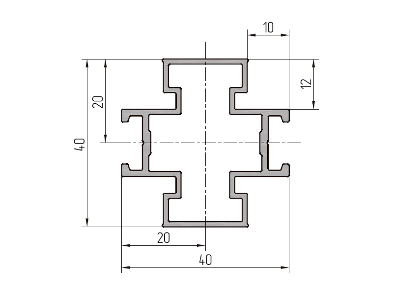 Профиль импоста (4,2м), RAL9006. Рис. 1