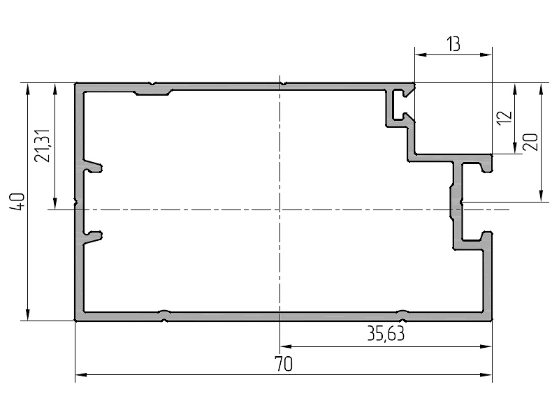 Профиль каркаса (6,2м), A00-D6. Рис. 1