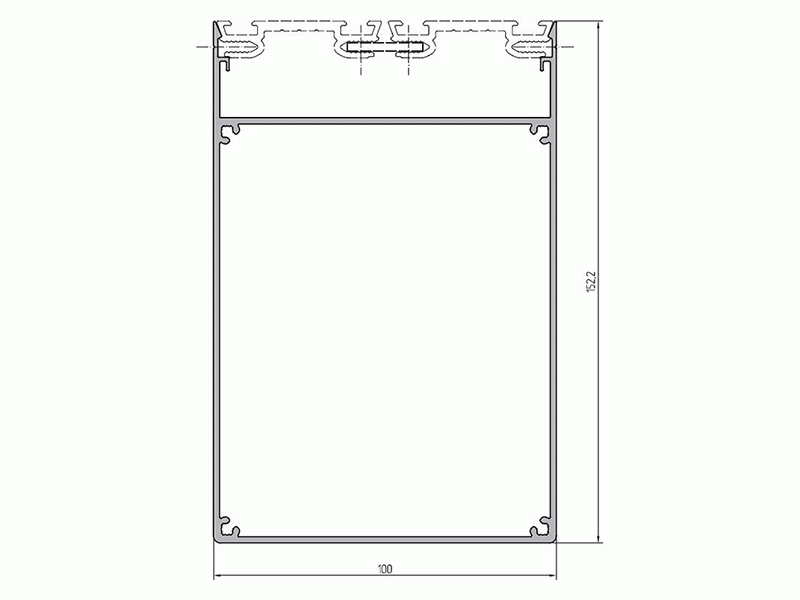 Профиль крышки декоративной 152мм (6,8 м), RAL9006