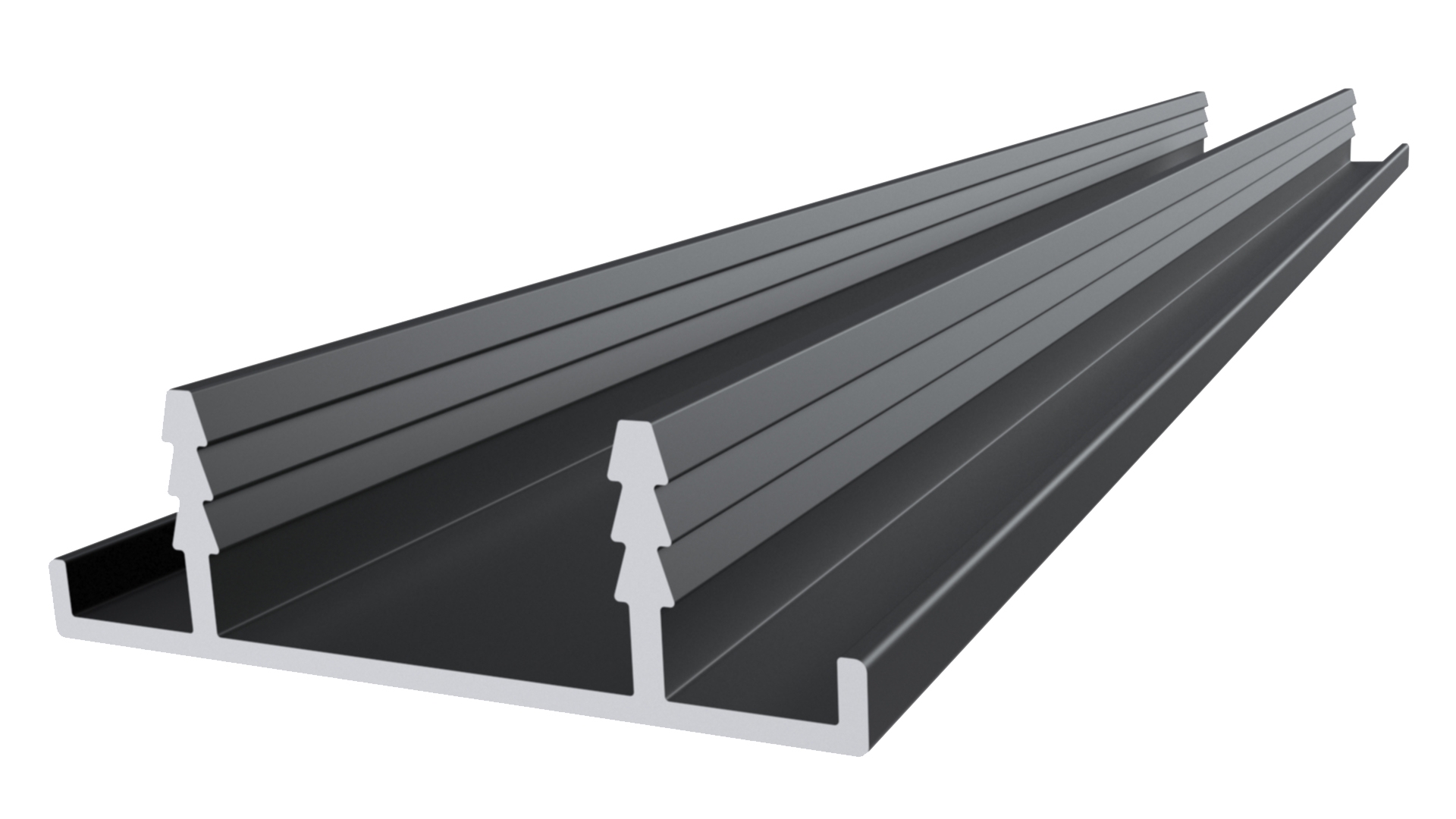 Профиль кромка 418 дверного полотна, алюминий, L=6100 мм, анодированный черный.
