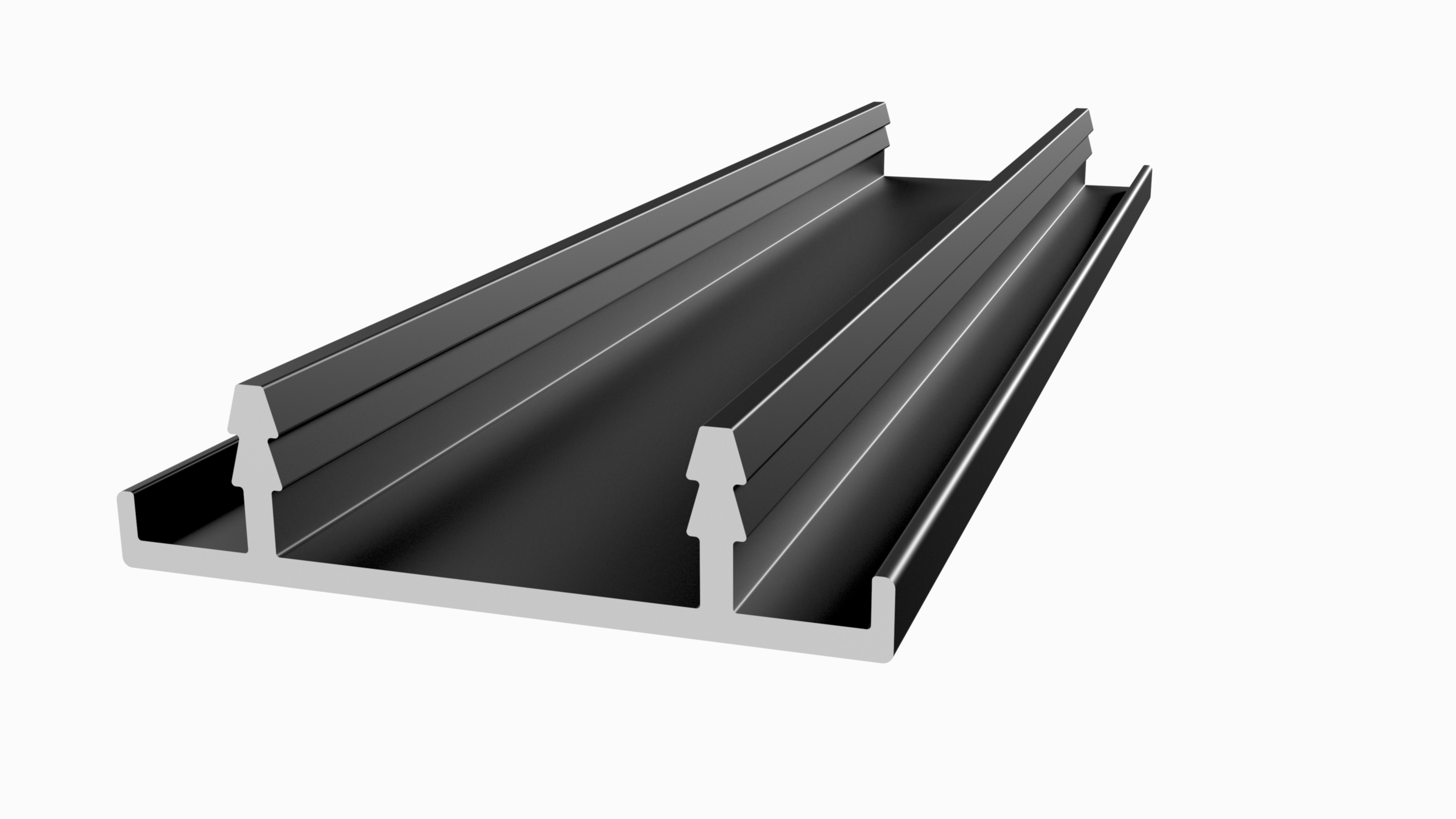 Профиль кромка дверного полотна, алюминий, L=6100 мм, черный