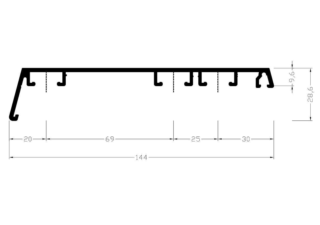 Профиль на дверную створку АЛЮСТАРТ, длина 6 м, алюминий, неокрашенный. Рис. 2 Профиль на дверную створку АЛЮСТАРТ, длина 6 м, алюминий, неокрашенный. Рис. 2
