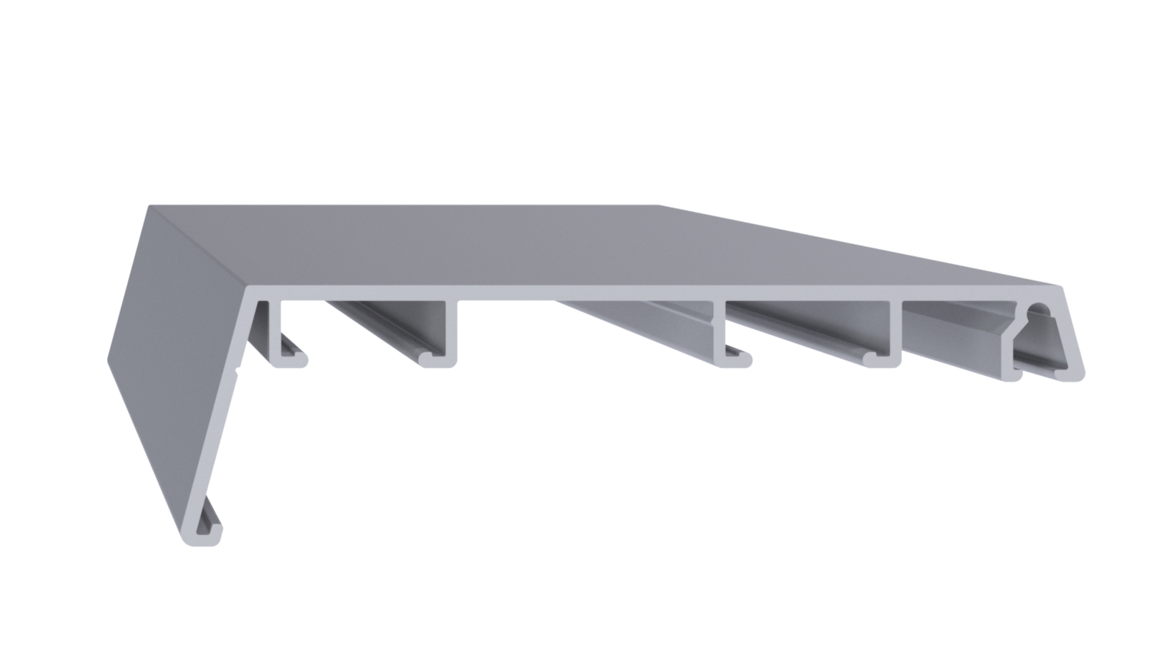 Профиль на дверную створку АЛЮСТАРТ, длина 6 м, алюминий, неокрашенный