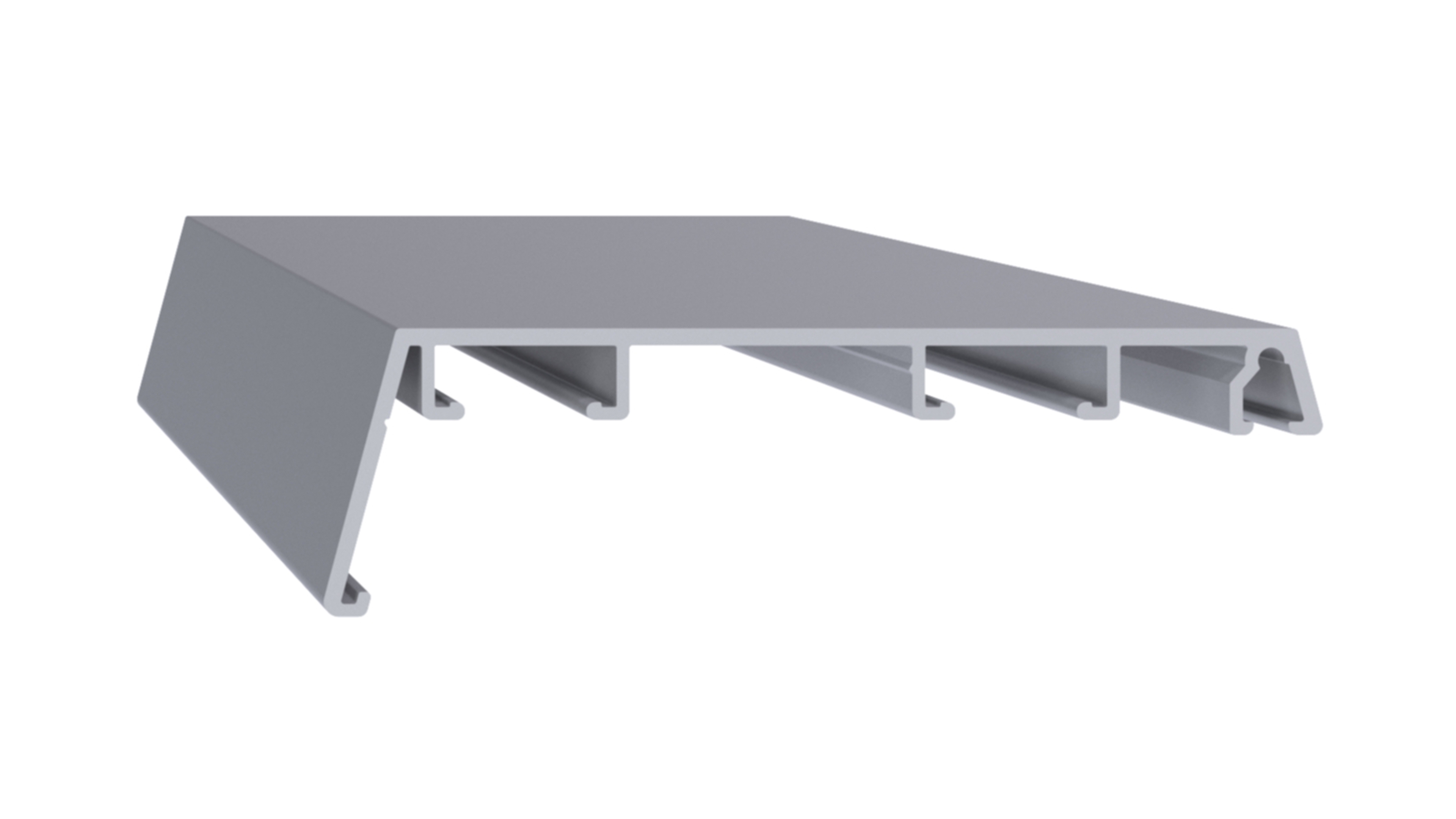 Профиль на дверную створку АЛЮСТАРТ, длина 6 м, алюминий, неокрашенный