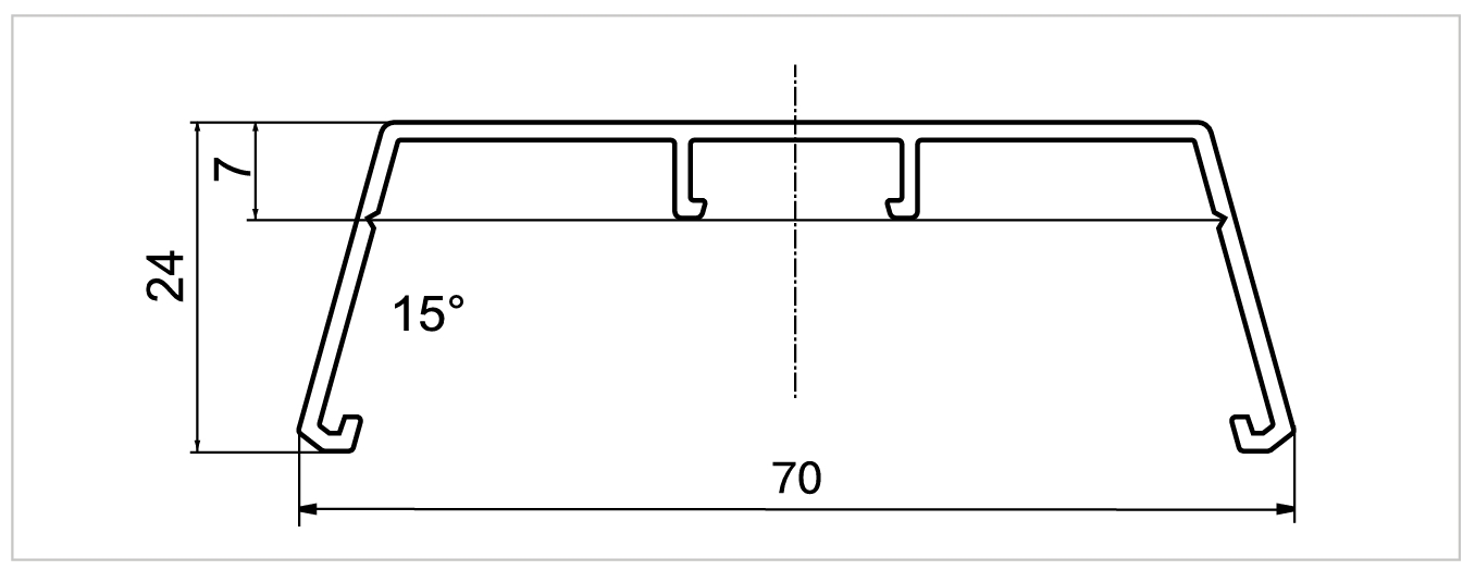 Профиль на горбылек АЛЮСТАРТ, длина 5.8 м, алюминий, неокрашенный. Рис. 2