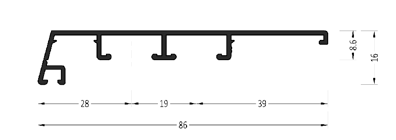 Профиль на раму АЛЮСТАРТ, длина 6 м, алюминий, неокрашенный. Рис. 1 Профиль на раму АЛЮСТАРТ, длина 6 м, алюминий, неокрашенный. Рис. 1
