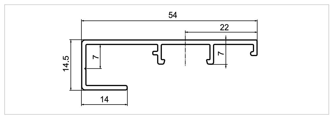 Профиль на раму АЛЮСТАРТ (P6003), длина 5.8 м, алюминий, неокрашенный. Рис. 2