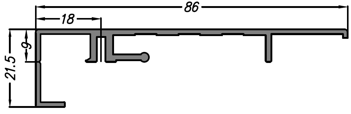 Профиль на раму АЛЮСТАРТ, длина 6 м, алюминий, неокрашенный. Рис. 2 Профиль на раму АЛЮСТАРТ, длина 6 м, алюминий, неокрашенный. Рис. 2