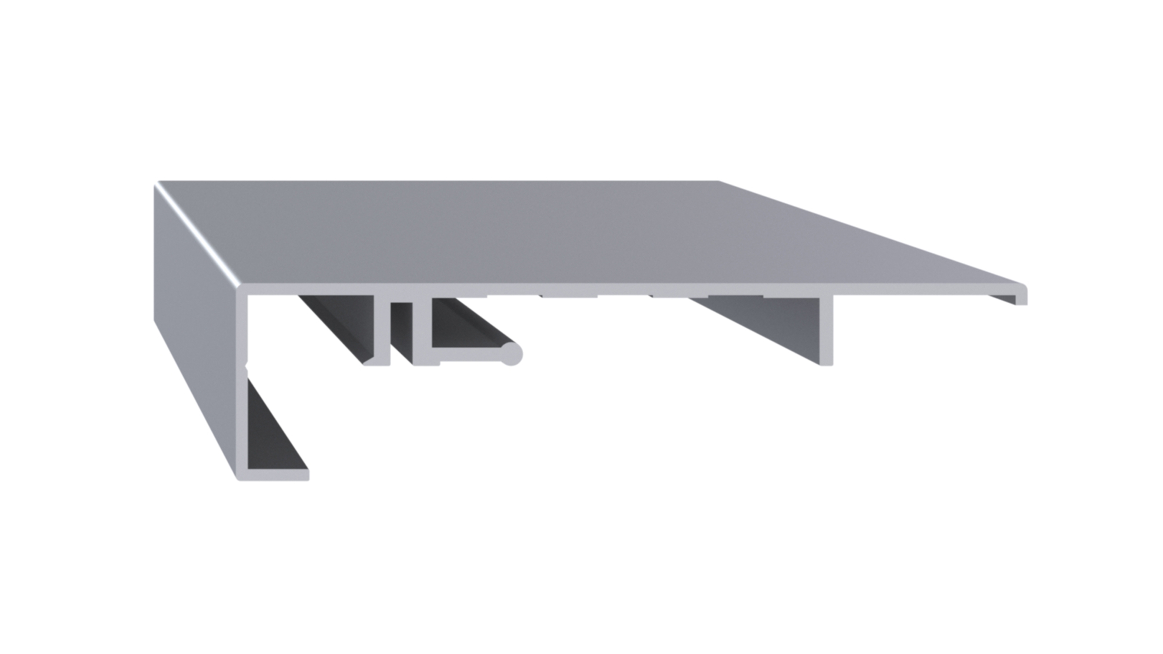 Профиль на раму АЛЮСТАРТ, длина 6 м, алюминий, неокрашенный