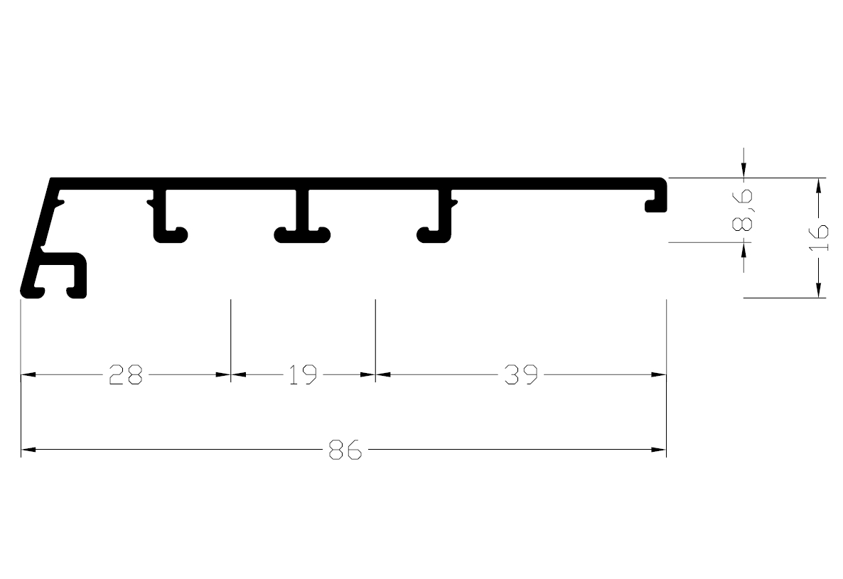 Профиль на раму АЛЮСТАРТ, длина 6 м, алюминий, неокрашенный. Рис. 2 Профиль на раму АЛЮСТАРТ, длина 6 м, алюминий, неокрашенный. Рис. 2