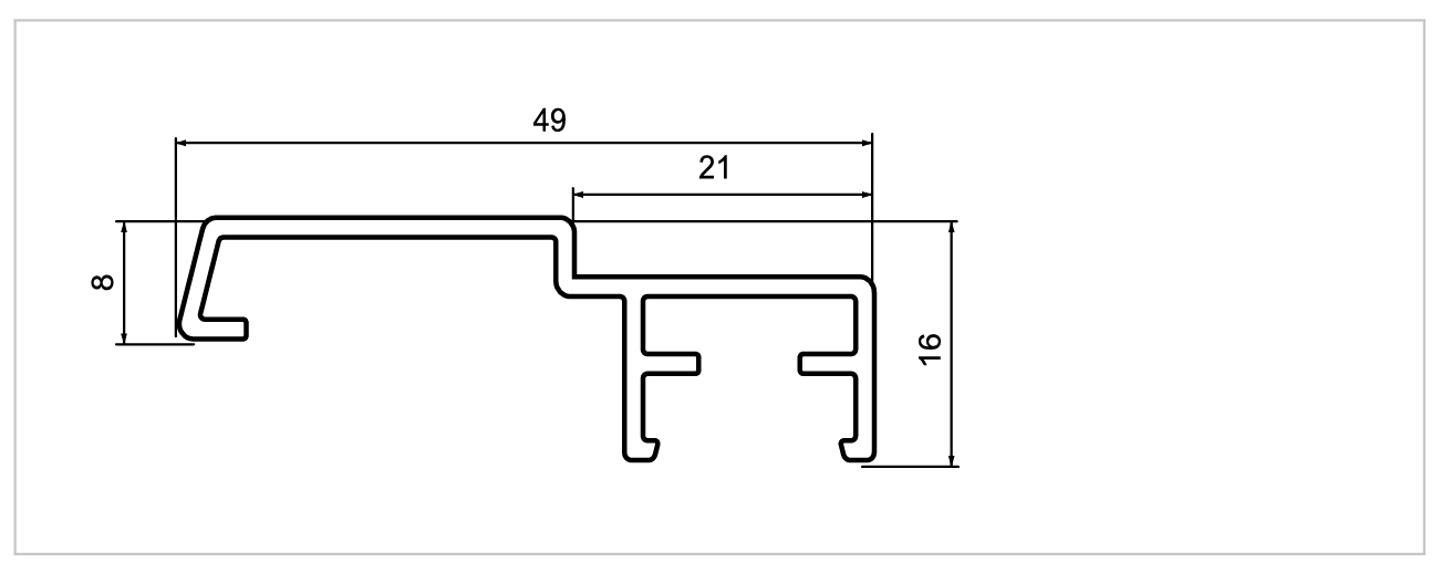 Профиль на штульп АЛЮСТАРТ (P6022/1), длина 5.8 м, алюминий, неокрашенный. Рис. 2
