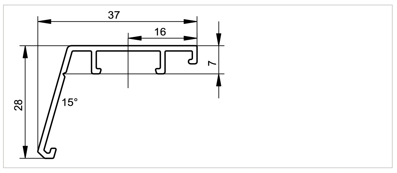 Профиль на створку АЛЮСТАРТ (P6012), длина 5.8 м, алюминий, неокрашенный. Рис. 2 Профиль на створку АЛЮСТАРТ (P6012), длина 5.8 м, алюминий, неокрашенный. Рис. 2