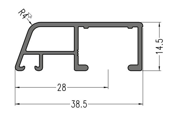 Профиль на створку, длина 6 м, алюминий, неокрашенный. Рис. 1 Профиль на створку, длина 6 м, алюминий, неокрашенный. Рис. 1