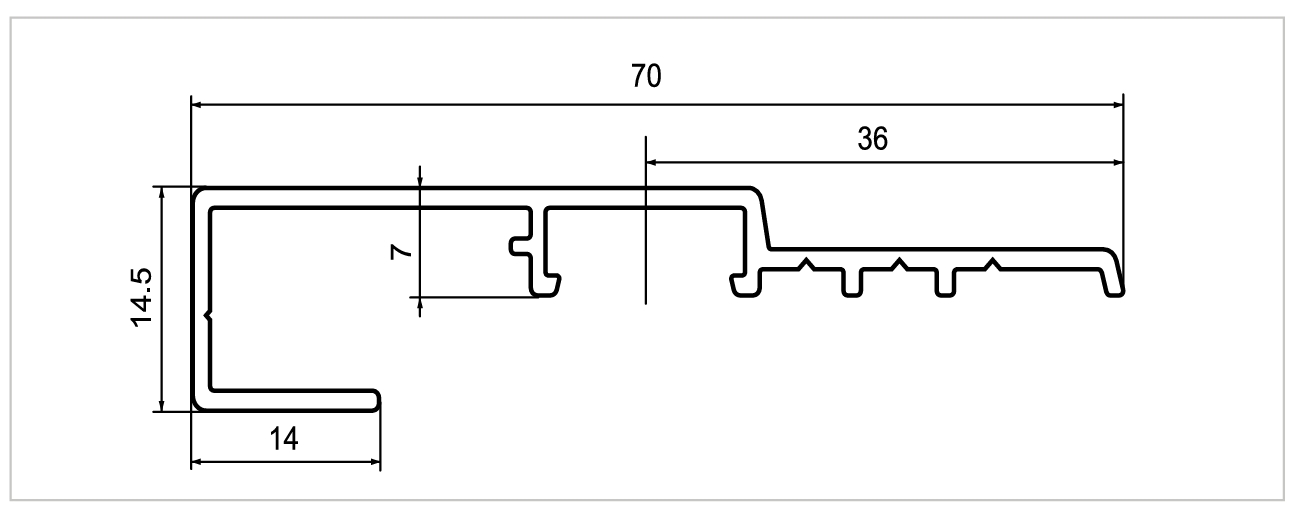 Профиль на вертикальный импост АЛЮСТАРТ (P6020/1), длина 5.8 м, алюминий, неокрашенный. Рис. 2 Профиль на вертикальный импост АЛЮСТАРТ (P6020/1), длина 5.8 м, алюминий, неокрашенный. Рис. 2